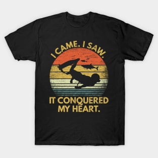 I Came I Saw It Conquered My Heart Cool Vintage Diving Underwater Lover Gift T-Shirt